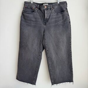 Madewell The Perfect Vintage Wide Leg Jeans Frayed Hem - Size 16